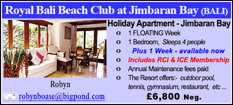 Royal Bali Beach Club at Jimbaran Bay - £6800